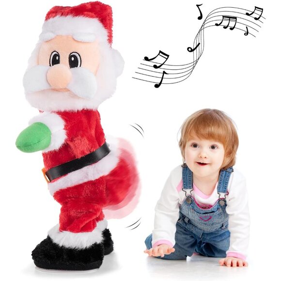 Twerking Santa Plush Toy Dancing Singing Christmas Stuffed Doll Gift for Kids - Picture 1 of 7
